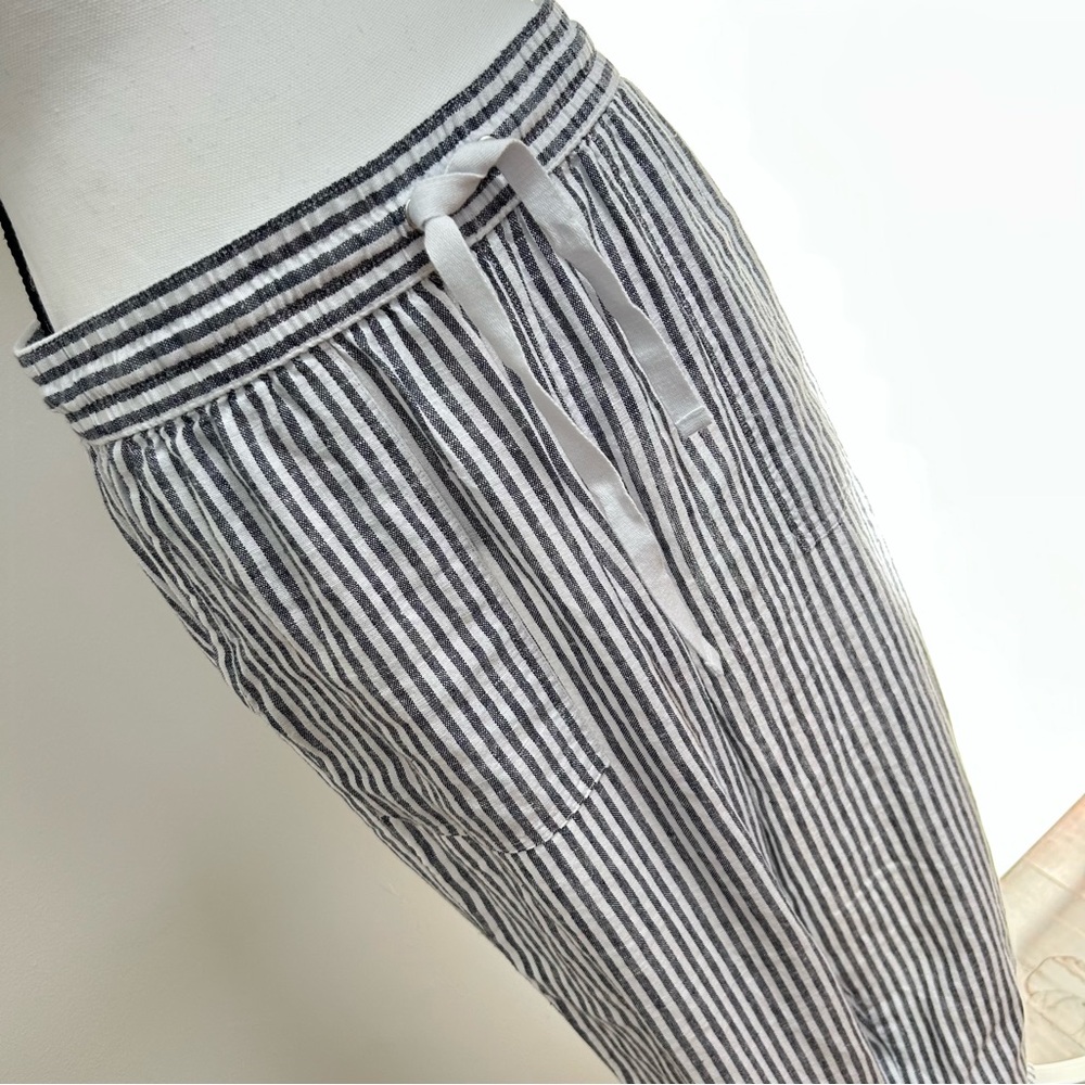 Nautica White and Gray Straight Leg Pants with Drawstring Waist - Picture 4 of 8